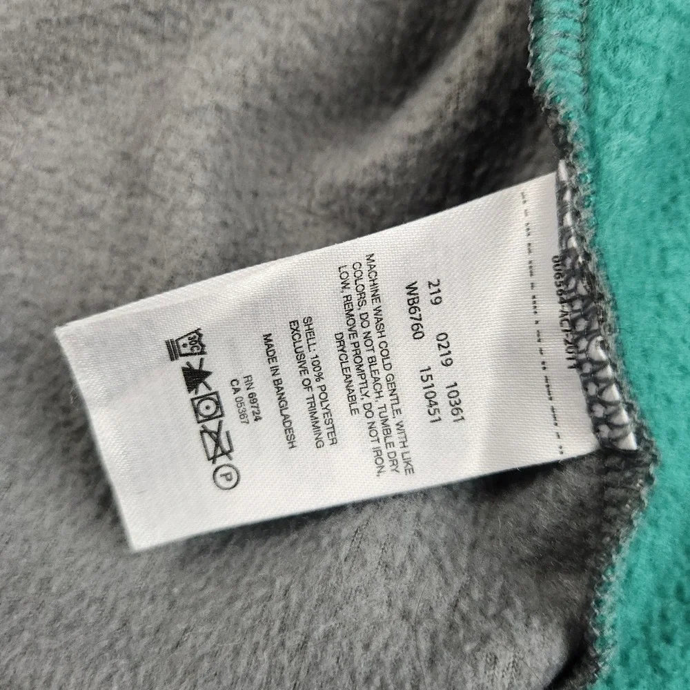 Columbia Fleece Jacket Girls Medium 10-12 Gray Teal Full Zip Colorblock Gorpcore